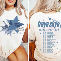 2sided Freya Skye Silent Treatment Shirt, Stars Align Tour 2026 Festival Tee, Channel Zombies 4 Nova Bright, Freya Skye Concert Music'4421489168