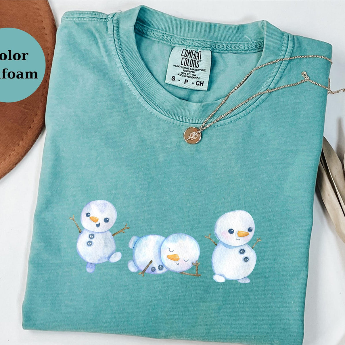 Cute Snowman T-Shirt, Winter Snowmen Tee, Christmas Cartoon Snowman Shirt, Holiday Unisex Top