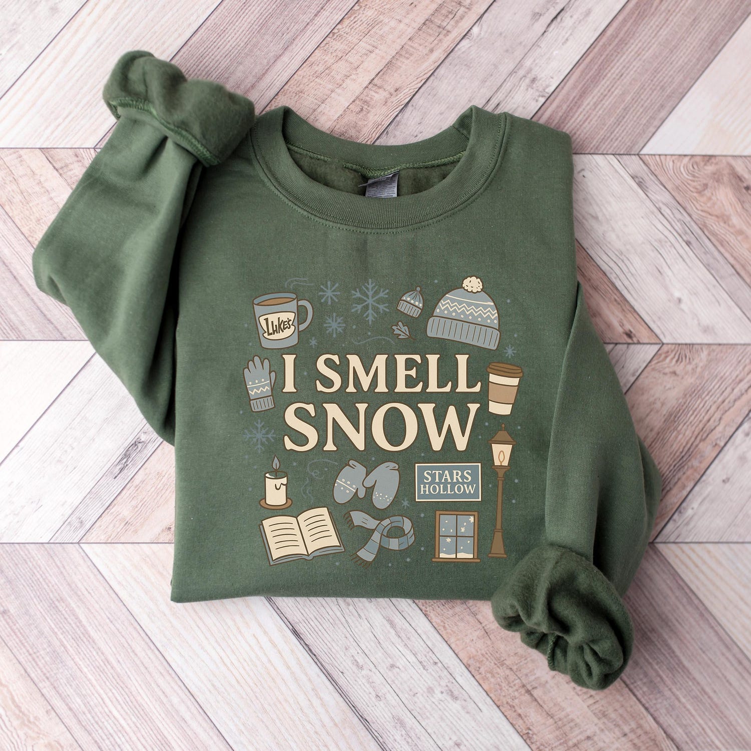 I Smell Snow Sweatshirt, Gilmore Girls Christmas Sweatshirt, Christmas Gift, Christmas Show T-Shirt, Cozy Winter Womens Christmas Sweatshirt'4399481920