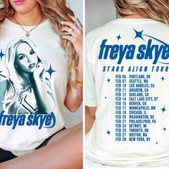 2sided Freya Skye Silent Treatment Shirt, Stars Align Tour 2026 Festival Tee, Channel Zombies 4 Nova Bright, Freya Skye Concert Music'4421491514