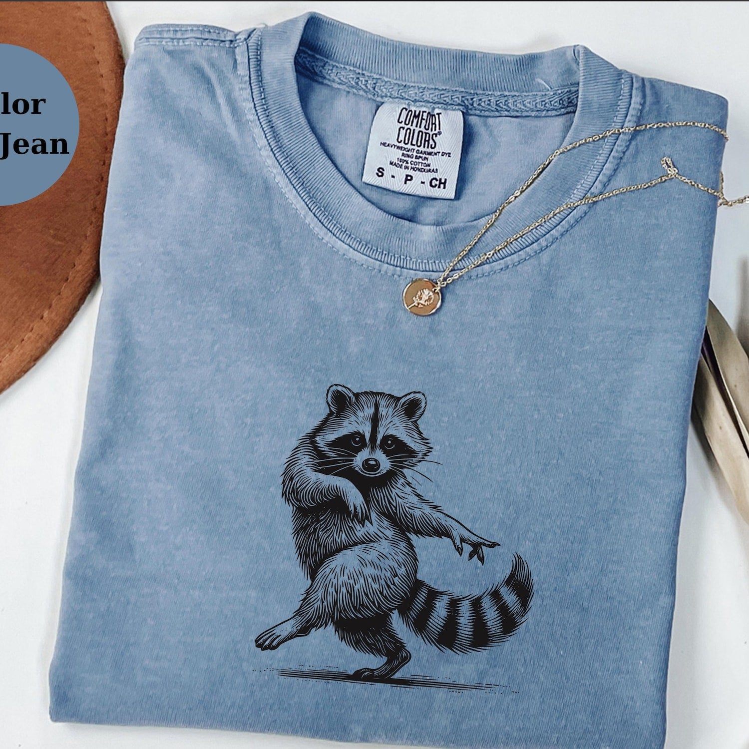 Dancing Raccoon T-Shirt, Vintage Woodland Animal Tee