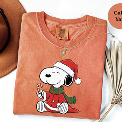 Cute Christmas Snoppy Tee � Holiday Dog Shirt, Cozy Festive Gift Top