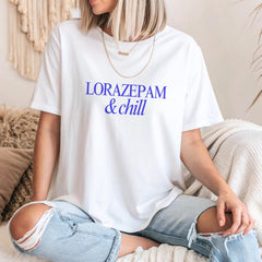 The White Lotus Lorazepam T-shirt, Piper No, Parker Posey, White Lotus Season 3, Victoria Ratliff, Pop Culture Tshirt