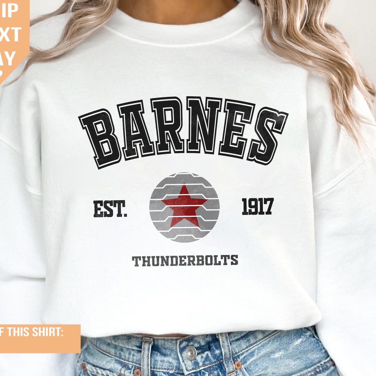 Barnes Est 1917 Crewneck Sweatshirt, Thunderbolts, Avengers 2025, Avengers Sweatshirt, Marvel Shirt, Bucky Barnes Winter Soldier, Captain