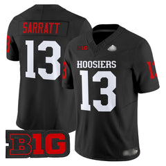 I.Hossiers #13 Elijah Sarratt 2025 B1G Patch Fan Jersey