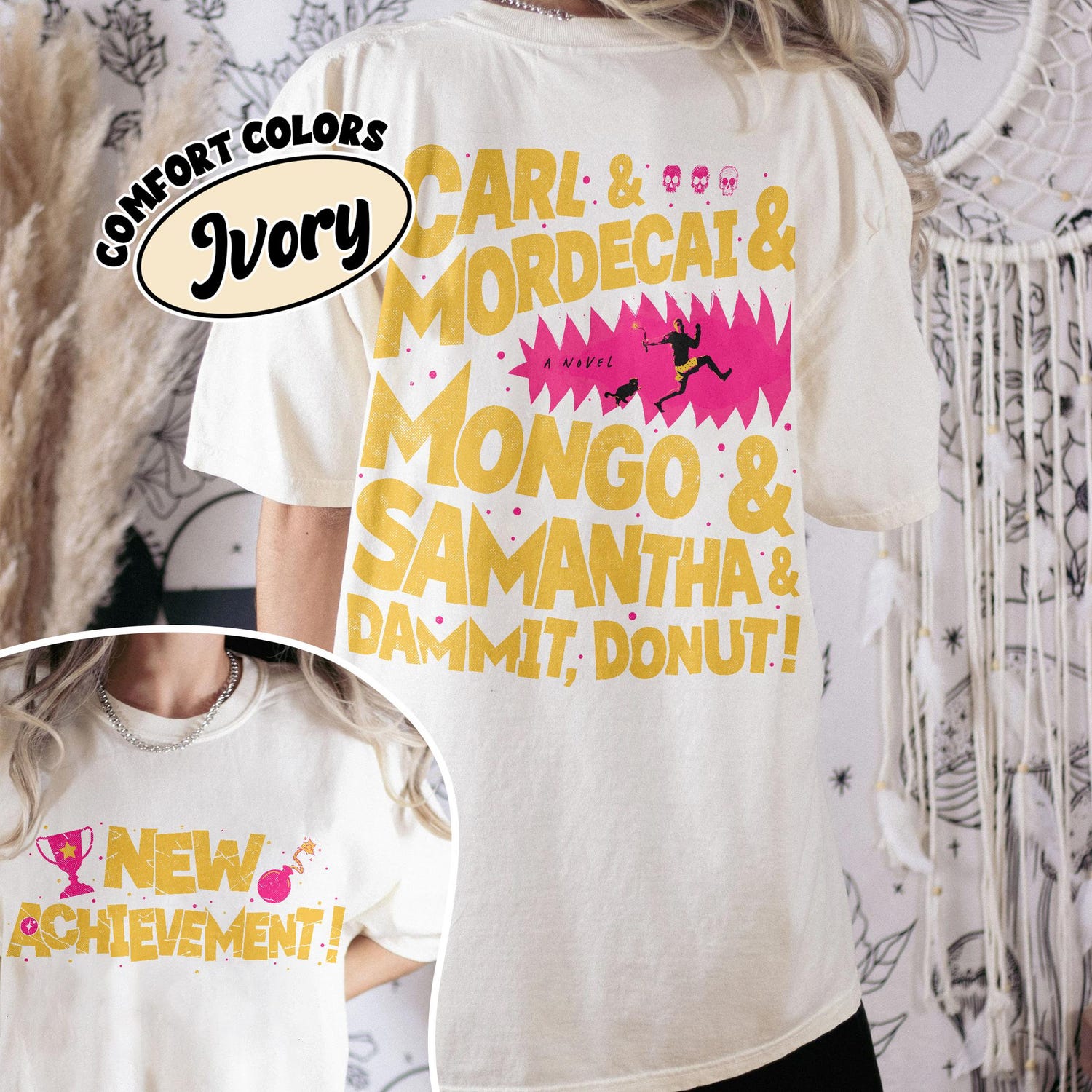 New Achievement Two-Sided Comfort Colors Shirt, Dungeon Crawler Carl T Shirt, Sci-Fi Book Lover Tee, Bookish Apparel for Book Lovers