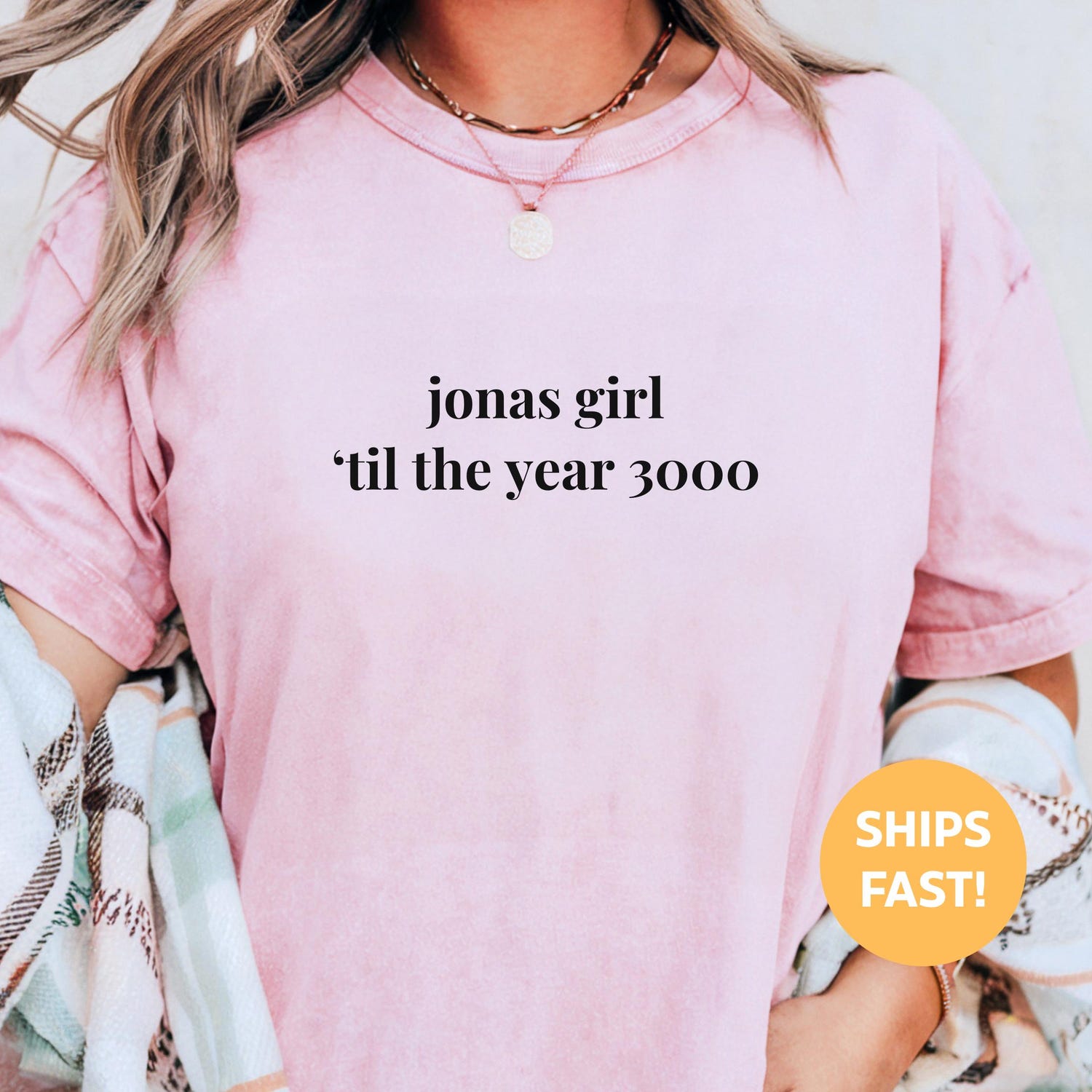 Comfort Colors Jonas Girl 'Til The Year 3000 Tee, Jonas Shirt, Funny Concert Shirt For Women, Retro Concert Merch Nick Kevin Joe