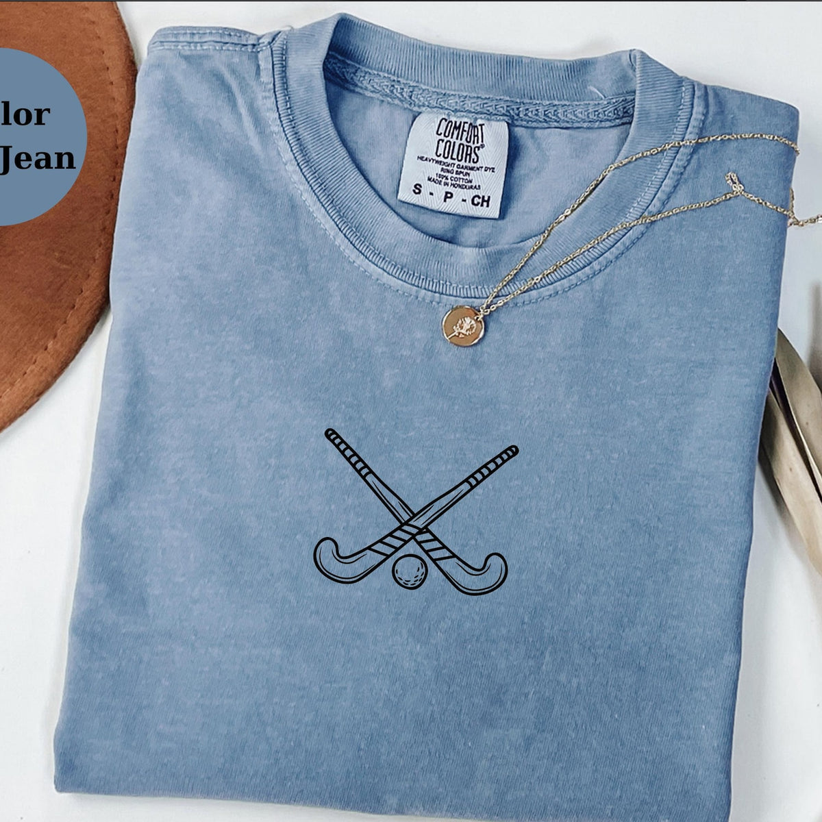 Field Hockey Sticks T-Shirt, Minimal Hockey Tee for Players & Fans