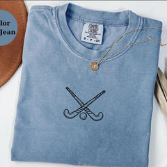 Field Hockey Sticks T-Shirt, Minimal Hockey Tee for Players & Fans