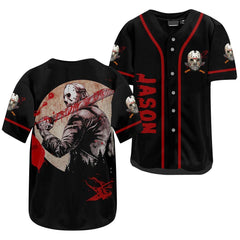 The Friday The 13th Baseball Jersey Shirt, Horror Movie Character Mens Shirt, Unisex 3D Shirt, Halloween Gifts