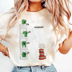 Comfort Color Minecraft T-Shirt, Block Character Art, Funny Pixel Gift for Geeky Dads T-Shirt 21425MD34