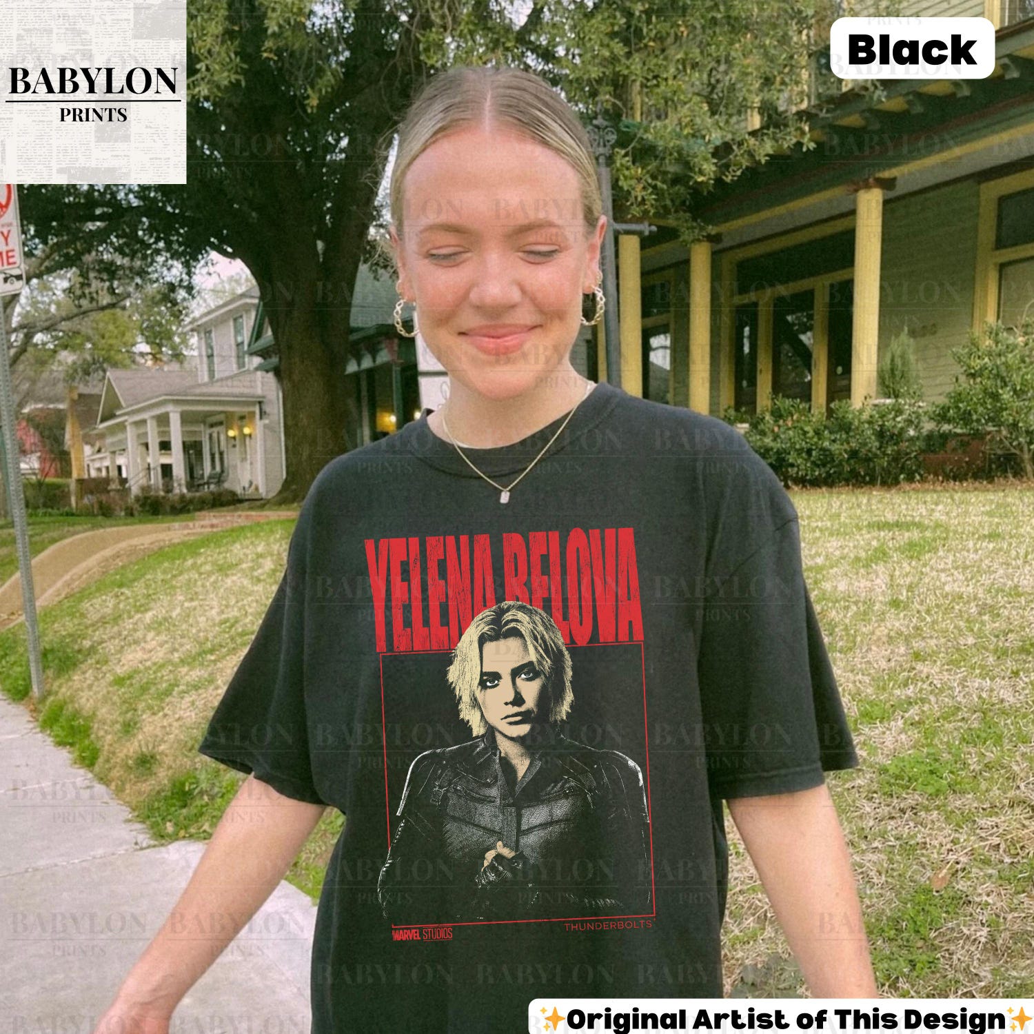 Vintage Yelena Belova T Shirt Thunderbolts Marvel MCU Movie Shirt Disney Sweatshirt Florence Pugh Shirt Gift Black Widow T Shirt Marvel Tee