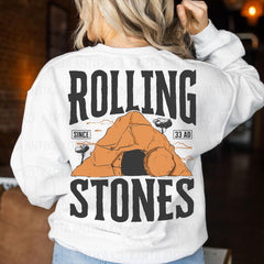 Mens Easter Hoodie, Tshirt, Sweater Retro Rolling Stones Since 33 AD, Vintage Bible Easter Shirt , Christian Dad Shirt