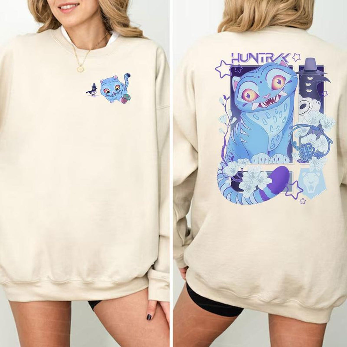 Cute Derby Tiger Demon Hunters 2-sided Sweatshirt, Kpop Demon Hunters T-Shirt, Gift for Fans Huntrix Saja Boys'4333015273