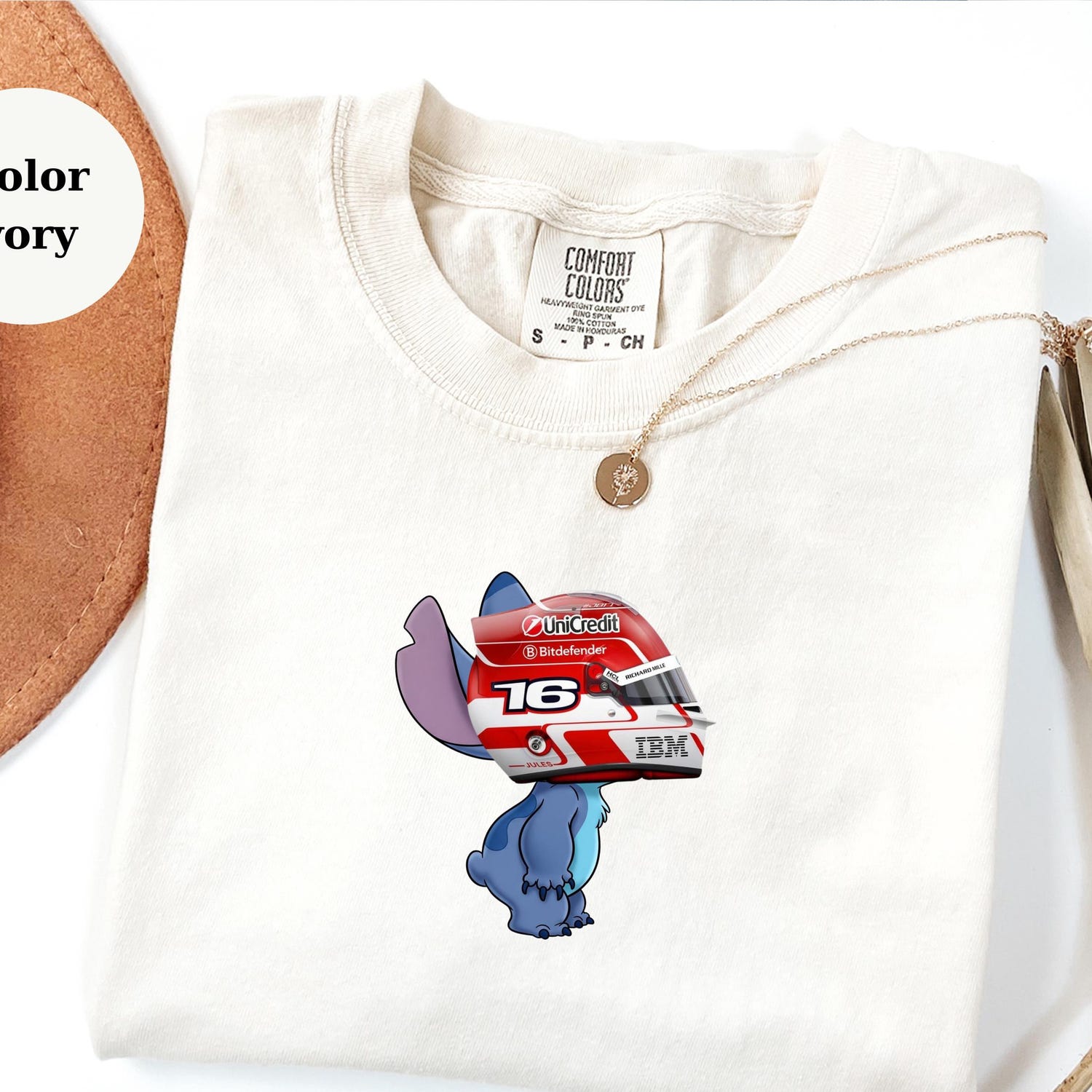 Charles Leclerc Racing Helmet Stitch Shirt, Funny F1 Fan Crewneck, Cartoon Racer Top, Motorsport Gift, Comfort Colors Unisex Shirt