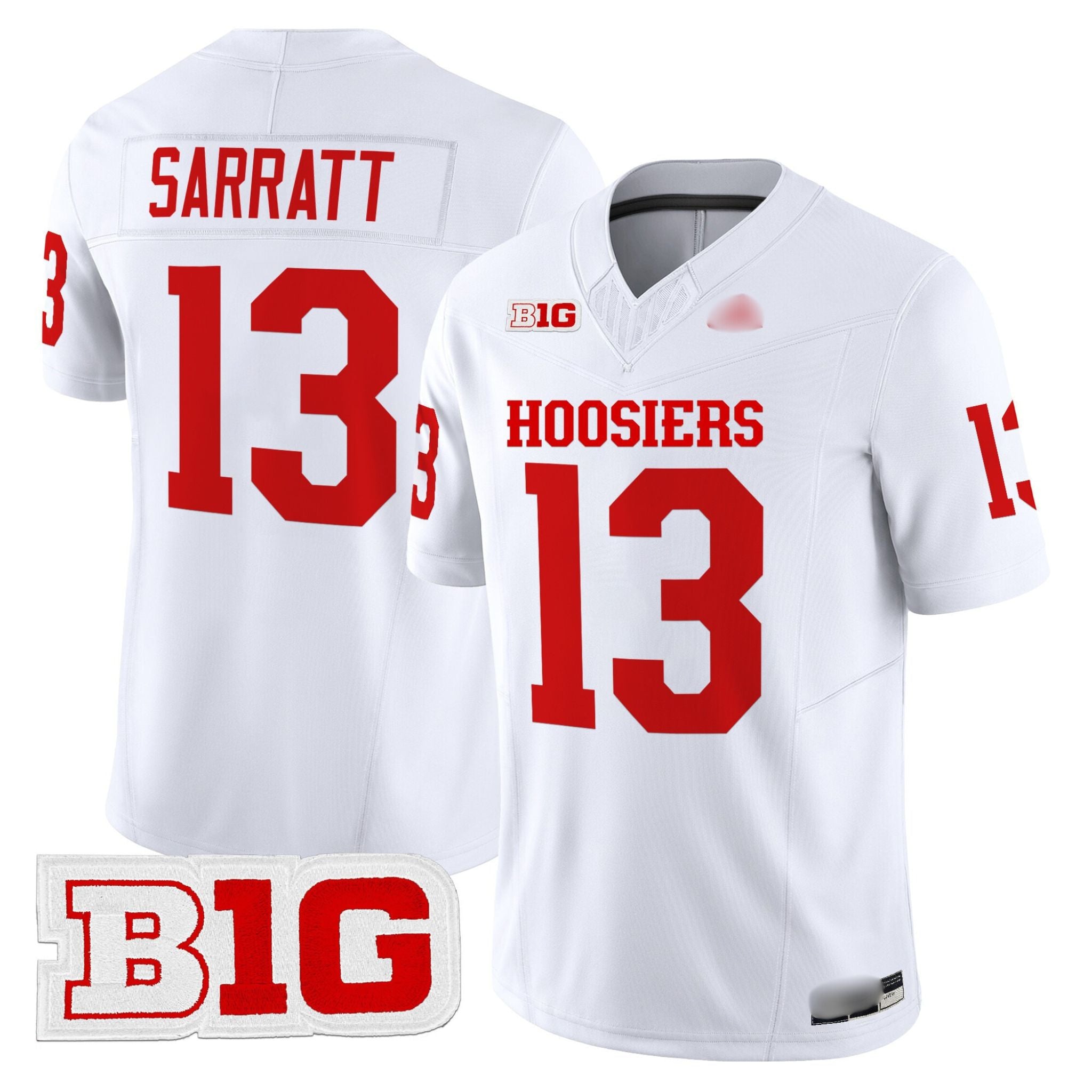 I.Hossiers #13 Elijah Sarratt 2025 B1G Patch Fan Jersey