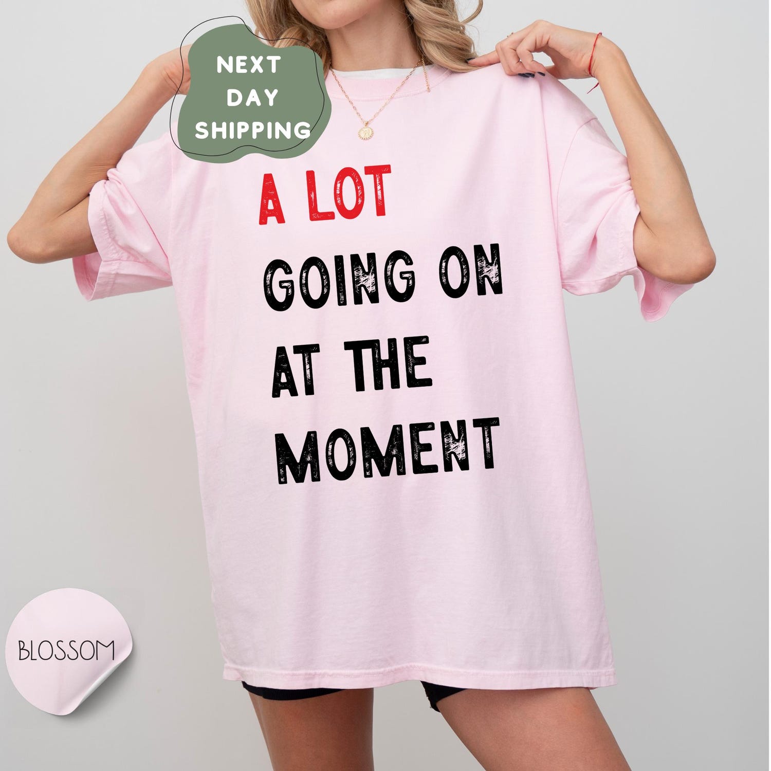 Comfort Colors A Lot Going On At The Moment Shirt, A lot going on Shirt, Concert Shirt, Fan Shirt for Tay Concert
