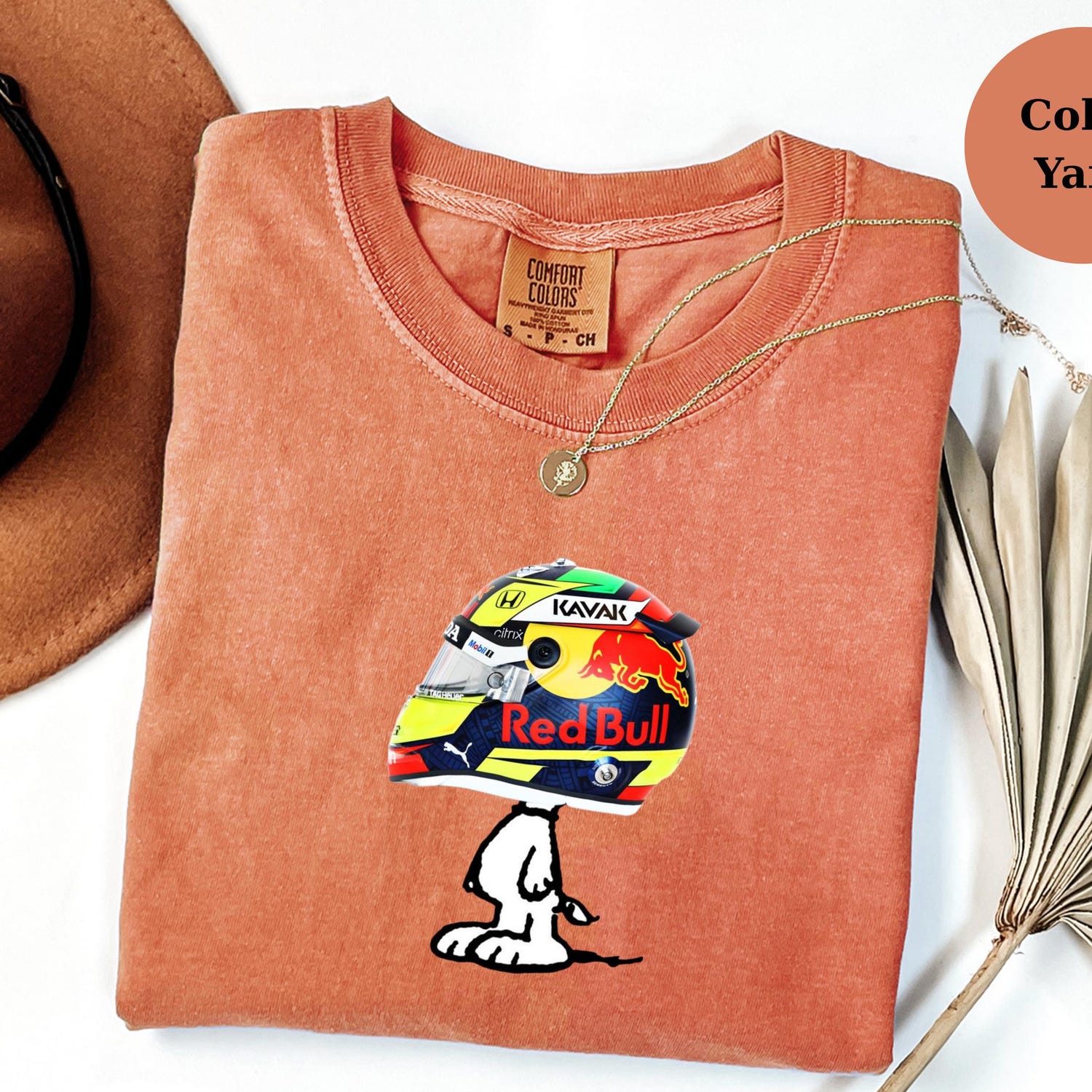 Sergio P�rez Racing Helmet Snoopy Shirt, Funny F1 Fan Crewneck, Cartoon Racer Top, Motorsport Gift, Comfort Colors Unisex Shirt