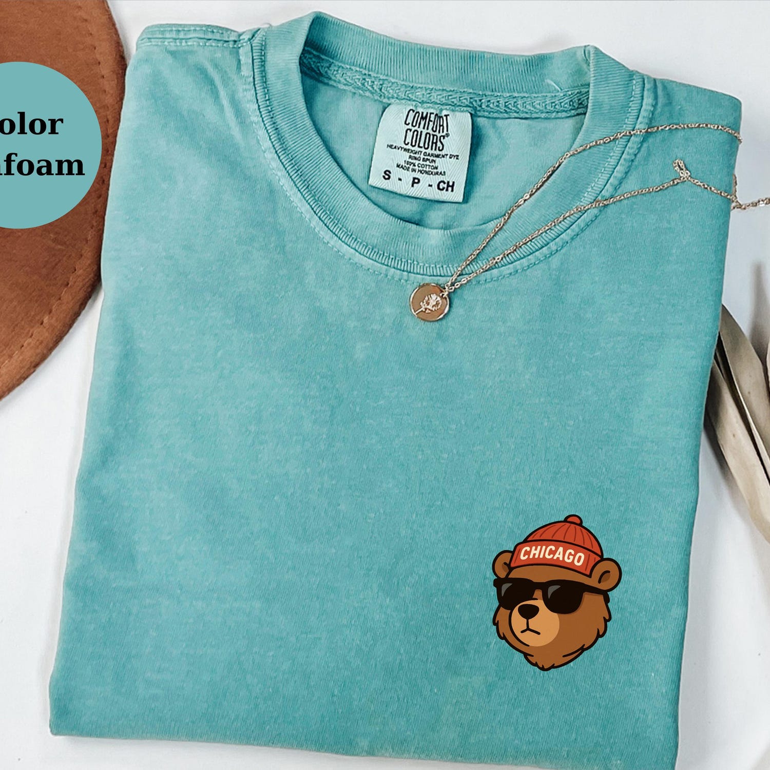 Chicago Football Shirt, Game Day Bear T-Shirt, Football Fan Sports Gift, Unisex Comfort Colors Tee For Men, Women