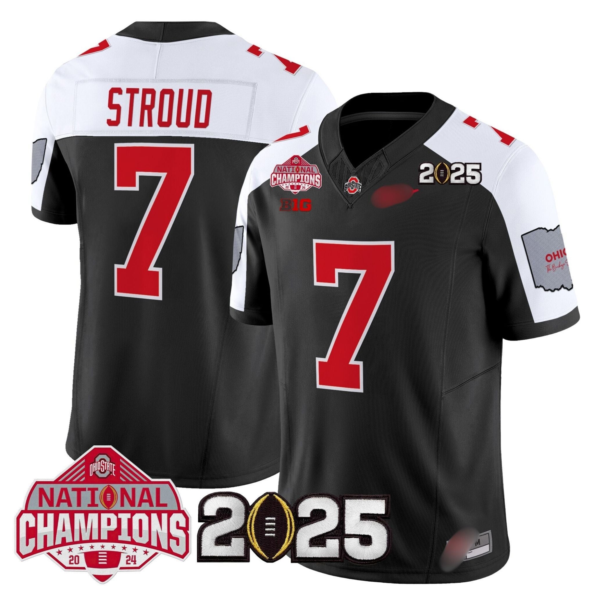 O.S Buckeyes #1 Team 2025 National Champions Patch Limited Jersey