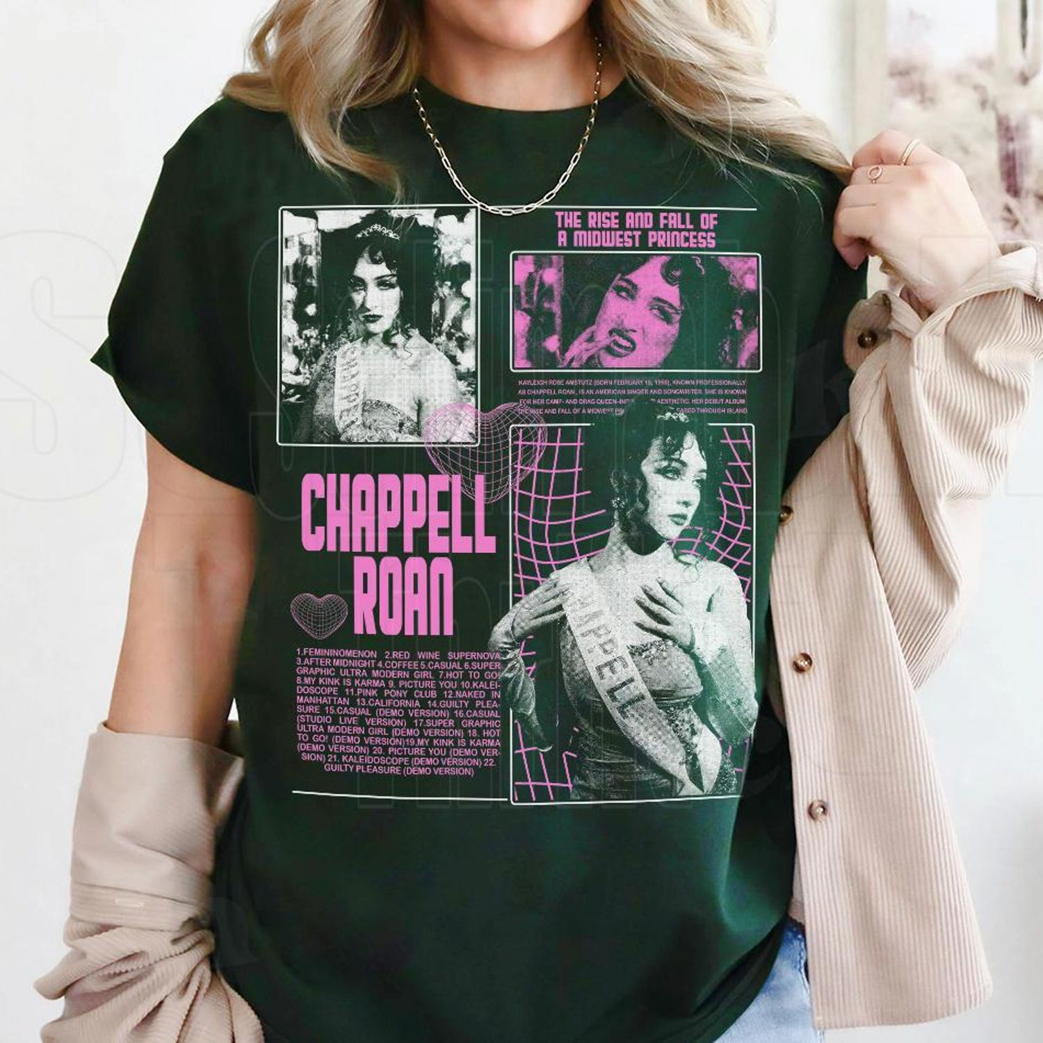 Chappell Roan The Rise and Fall of a Midwest Princess T-shirt, Chappell Roan Brutalism/grunge style tee