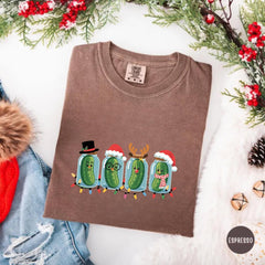 Christmas Pickle Shirt, Cute Pickle Christmas Tee, Funny Holiday Shirt, Pickle Lovers Gift, Xmas Cucumber Top, Holiday Funny Tee