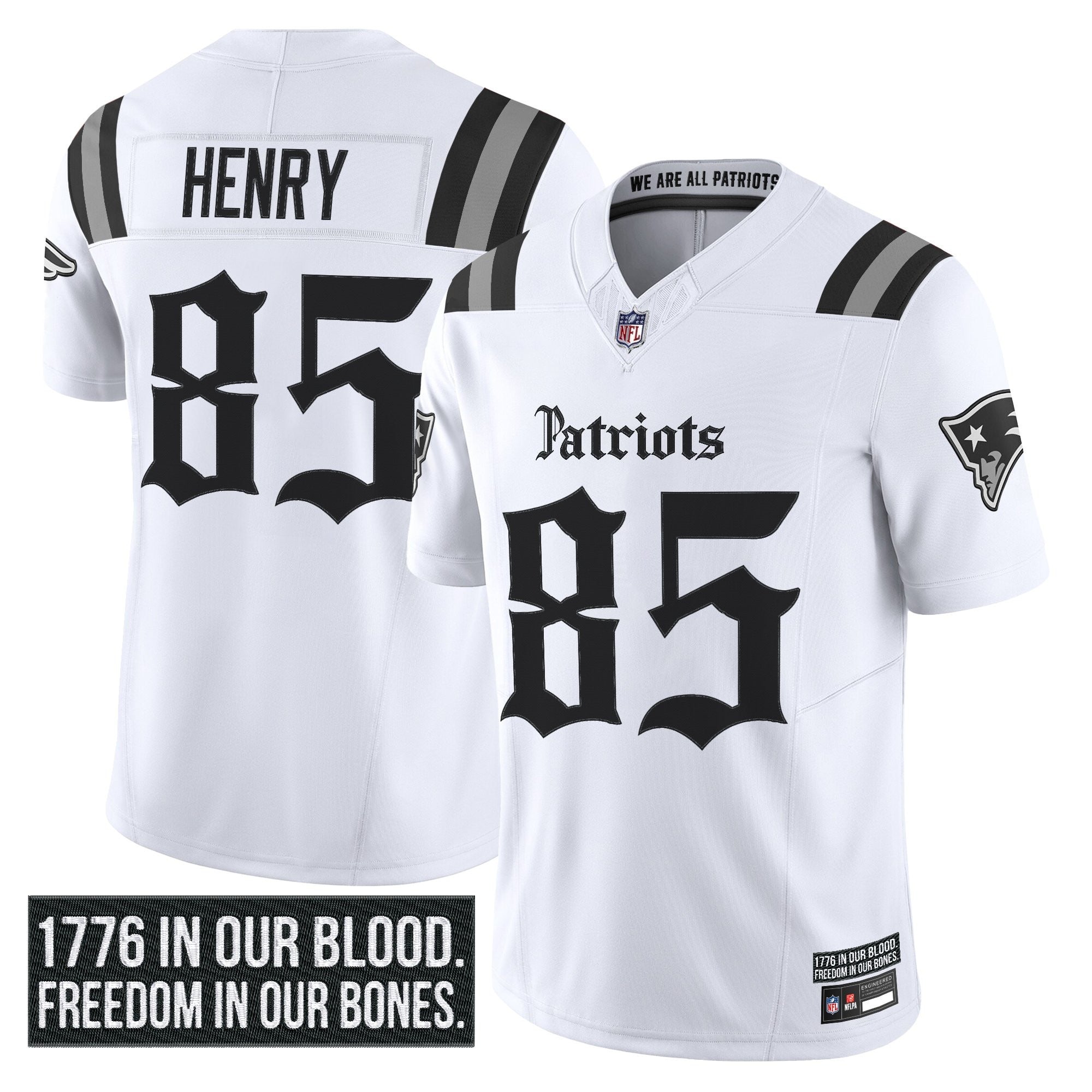 N.E Patriots #85 Hunter Henry ‘Gothic Revolution Edition’ Limited Jersey