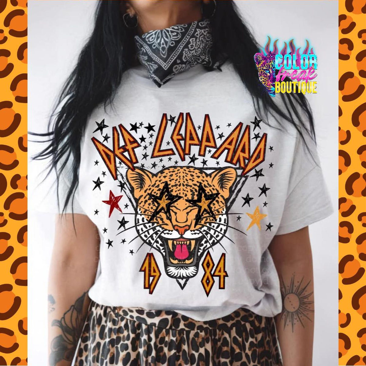 Def Band Tee | Retro 1984 Star Eyes Graphic Shirt | Comfort Colors DTG Rocker Tee