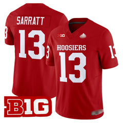 I.Hossiers #13 Elijah Sarratt 2025 B1G Patch Fan Jersey