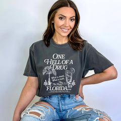 Florida!!! solid color -  Unisex Garment-Dyed T-shirt for Tortured Poets