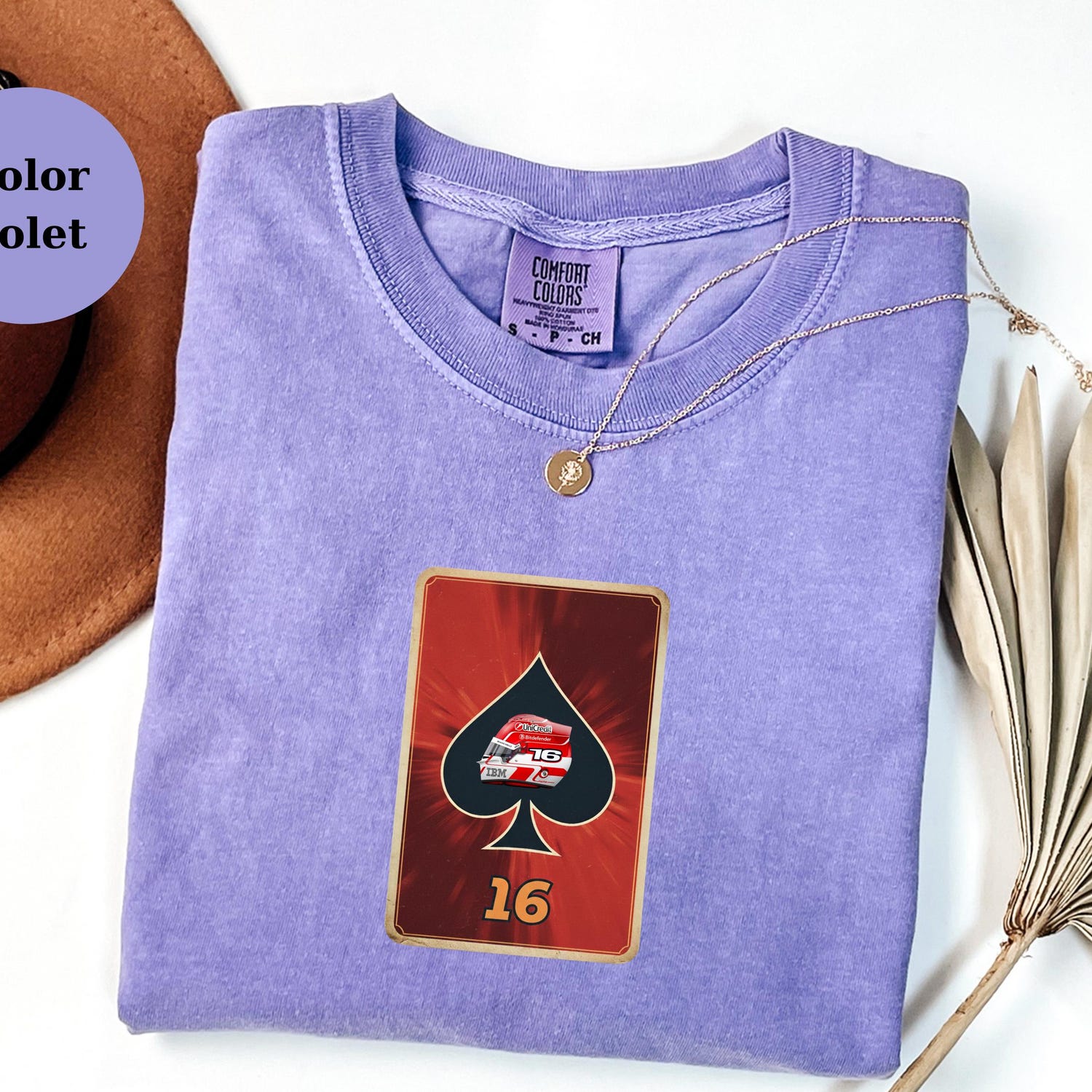 Charles Leclerc Ace Card F1 Tee, Racing Shirt, Formula 1 Fan Gift, Ferrari Race Tee, Driver Helmet Top, F1 Lover Christmas Shirt