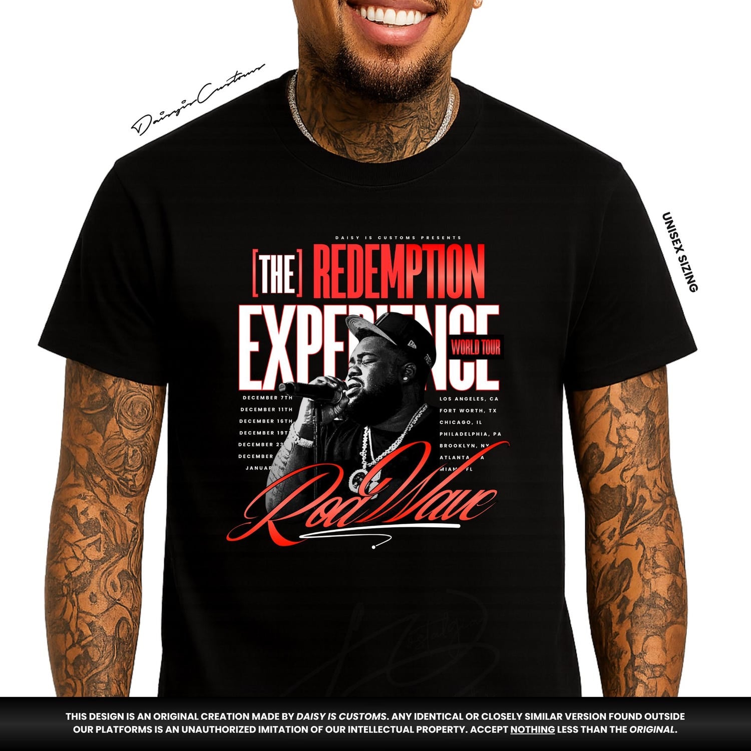 Rod Wave Shirt | The Redemption Experience Tour'4407023419