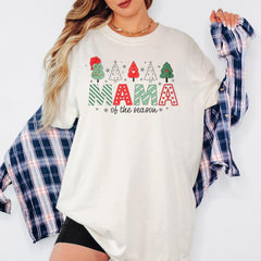 Christmas Mama Shirt, Mama of The Season, Holiday Graphic Tee for Moms, Cute Christmas Tree Shirt, Festive Mom Gift, Winter Outfit