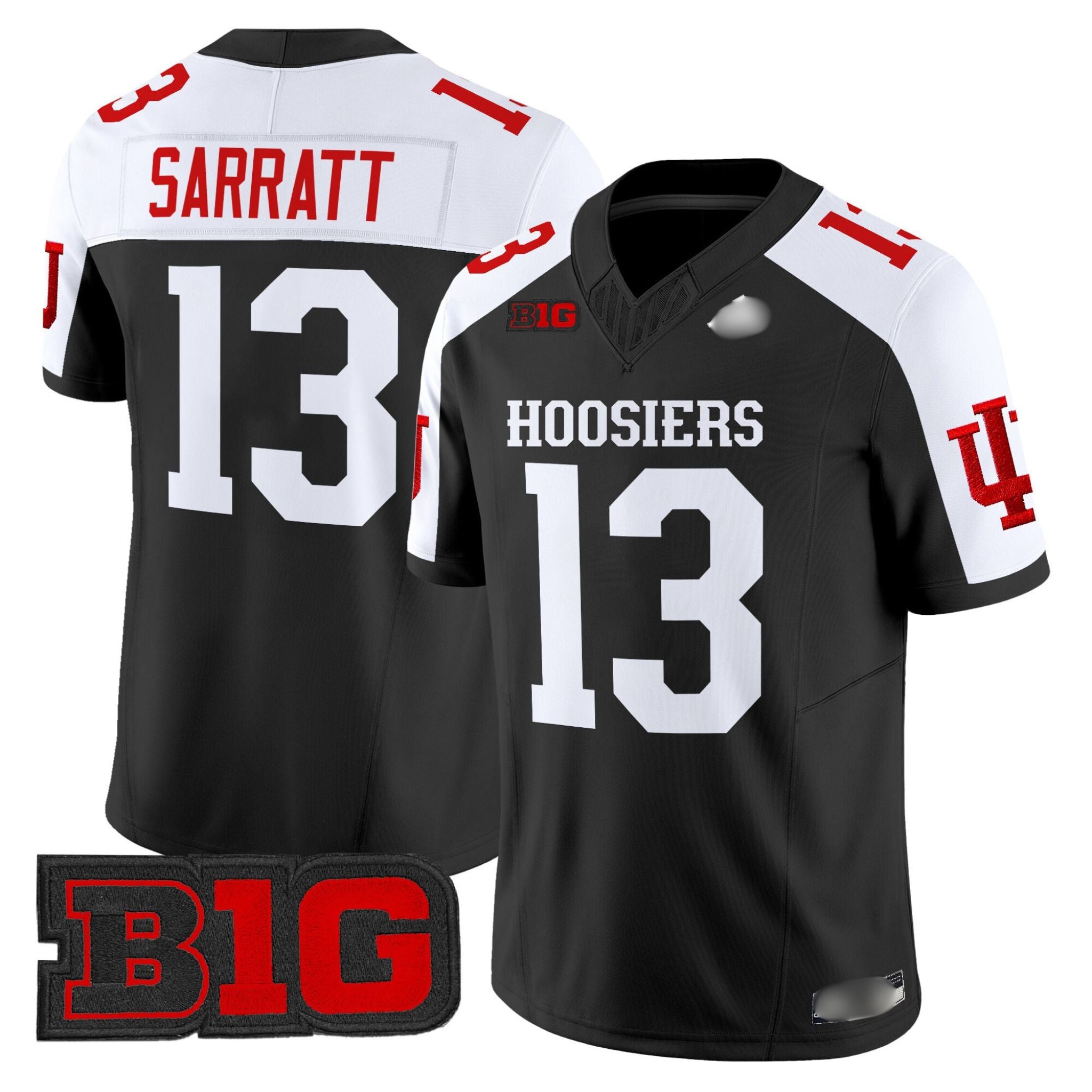 I.Hossiers #13 Elijah Sarratt 2025 B1G Patch Fan Jersey