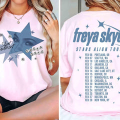 2sided Freya Skye Silent Treatment Shirt, Stars Align Tour 2026 Festival Tee, Channel Zombies 4 Nova Bright, Freya Skye Concert Music'4421489168