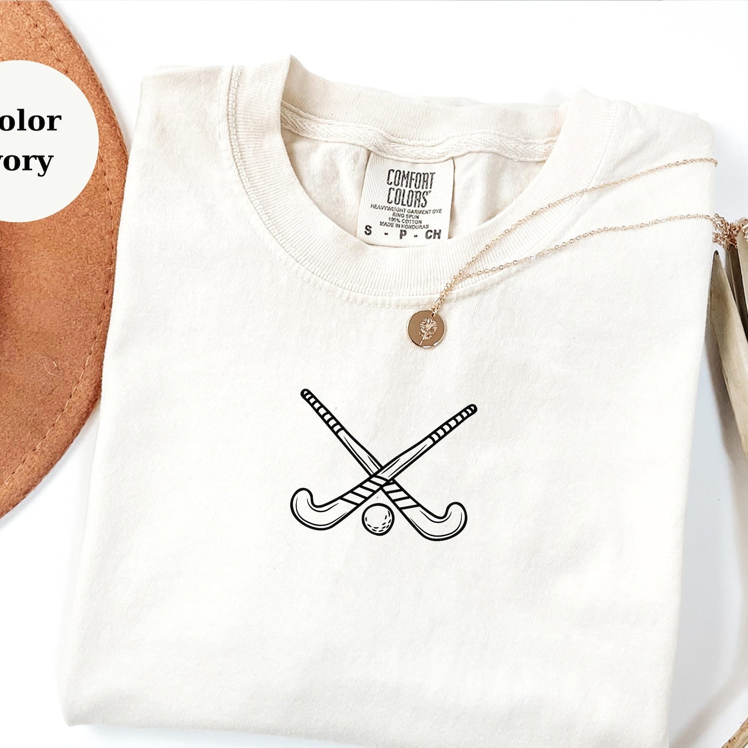 Field Hockey Sticks T-Shirt, Minimal Hockey Tee for Players & Fans