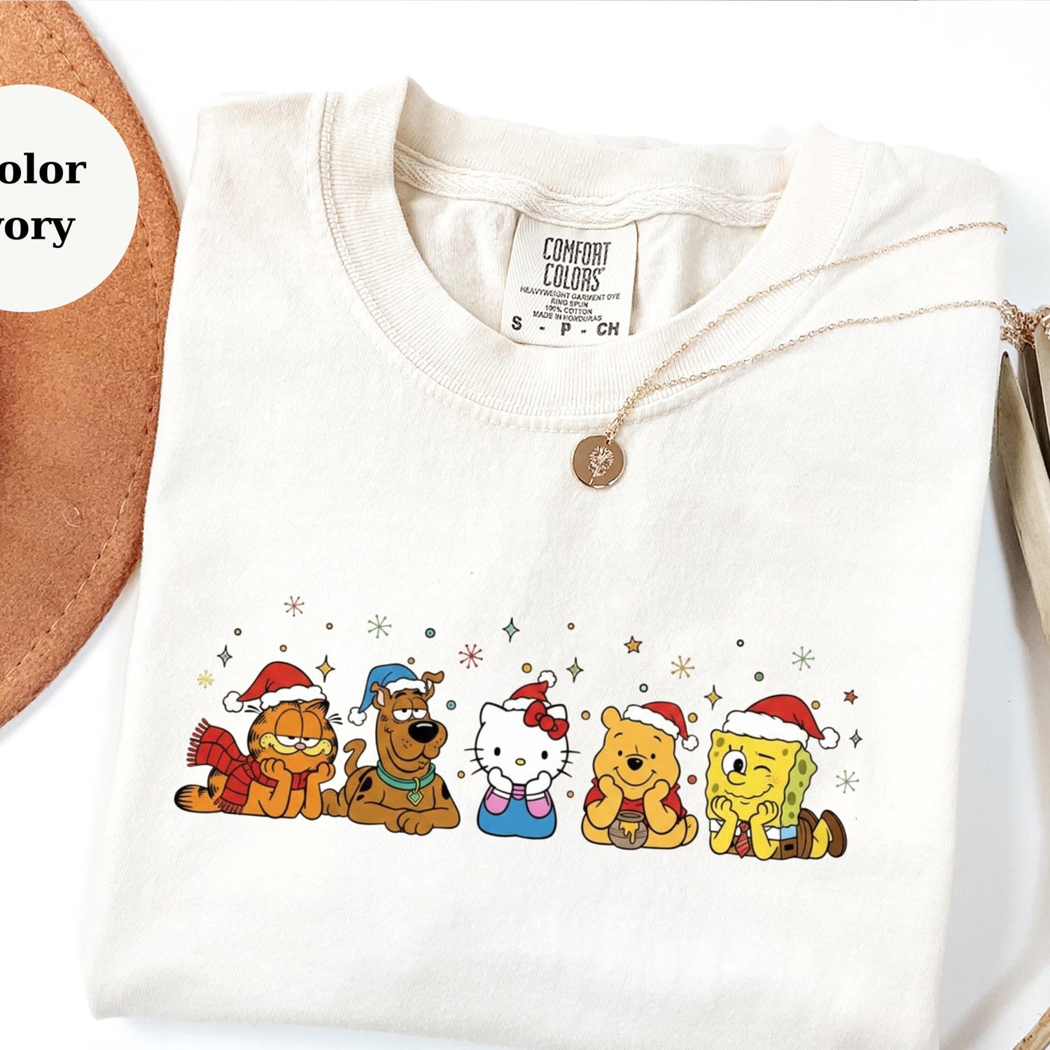 Christmas Cartoon Friends T-Shirt, Cute Holiday Characters Tee, Funny Xmas Graphic Shirt, Cozy Unisex Gift
