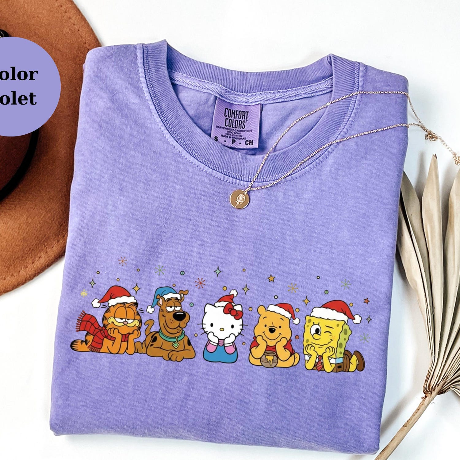 Christmas Cartoon Friends T-Shirt, Cute Holiday Characters Tee, Funny Xmas Graphic Shirt, Cozy Unisex Gift