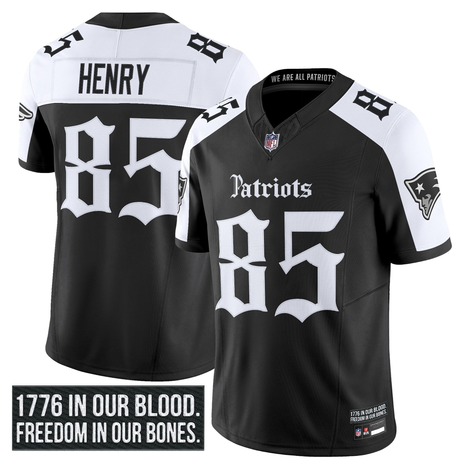 N.E Patriots #85 Hunter Henry ‘Gothic Revolution Edition’ Limited Jersey