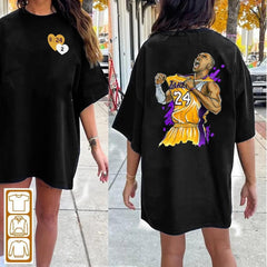 T Shirt New Fashion Kobe Bryant T Shirt Men Casual Hip Hop Top Tees Male Cotton Loose Streetwears 2 Sided Shirt