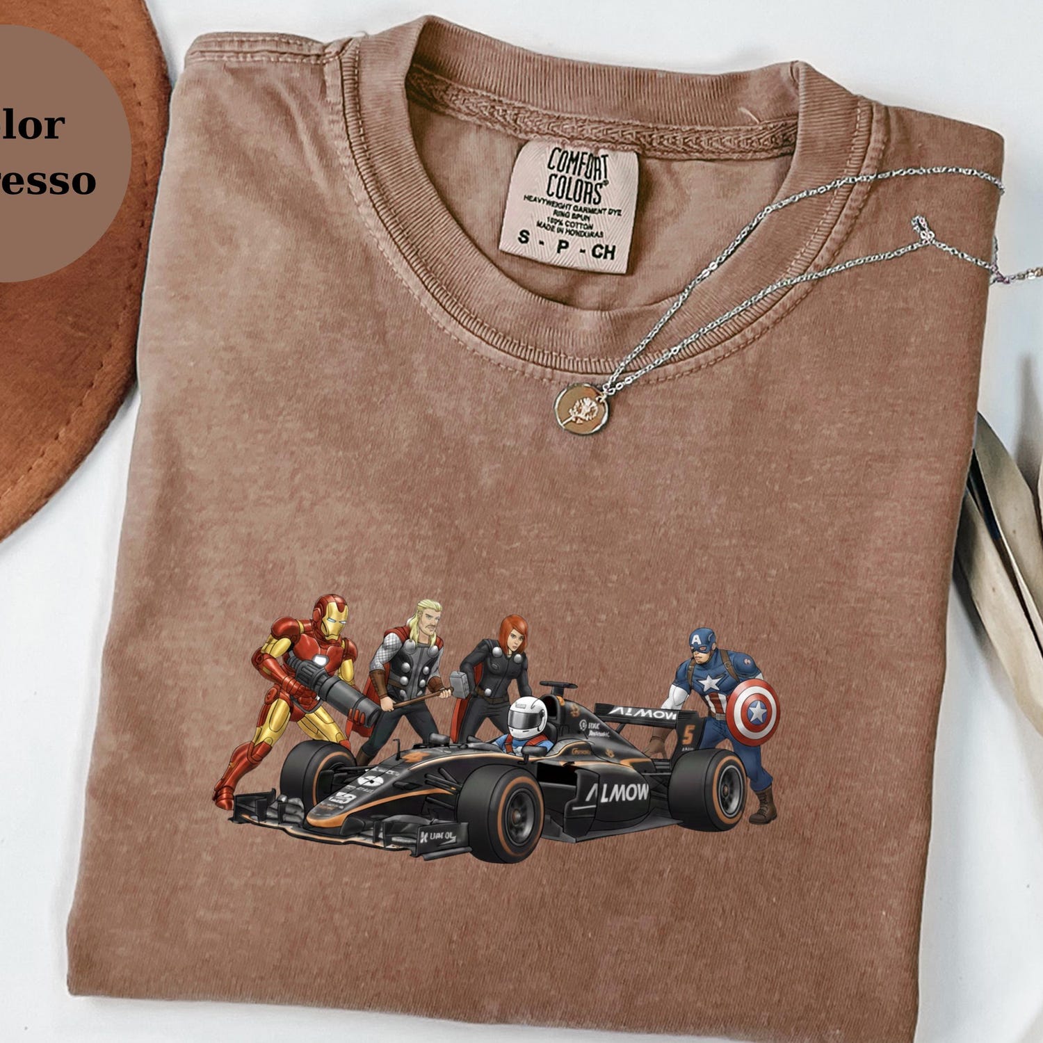 F1 Pit Crew Avenger Tee � Race Car Fan Shirt � Funny Racing Gift � Marvel Style Motorsport Tee