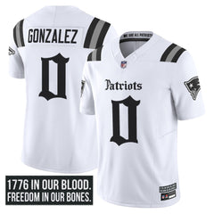 N.E Patriots #0 Christian Gonzalez ‘Gothic Revolution Edition’ Limited Jersey