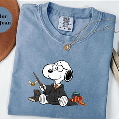 Cute Harry Potter Snoopy T-Shirt � Magic Dog Tee � Cozy Wizard Gift Shirt