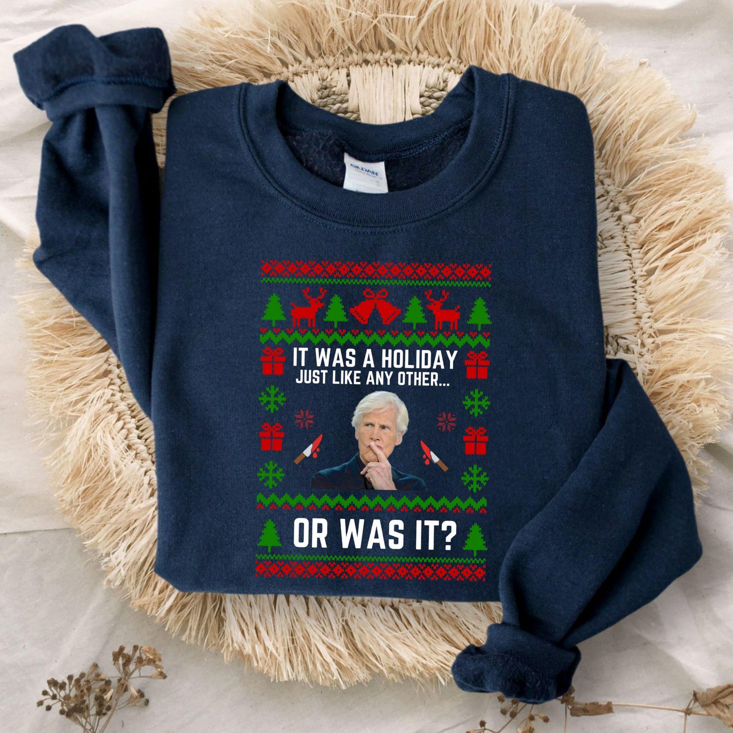 True Crime Ugly Christmas Sweater Party Sweatshirt, Funny Christmas Sweatshirt, Funny Christmas Sweatshirt, Christmas Hoodie Party'4386135347