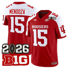 I.Hossiers #15 Fernando Mendoza 2026 B1G Patch Fan Jersey