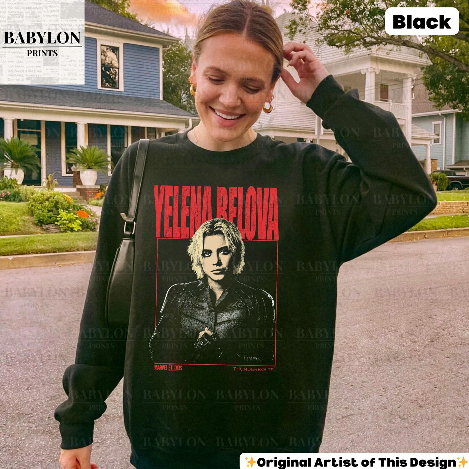 Vintage Yelena Belova T Shirt Thunderbolts Marvel MCU Movie Shirt Disney Sweatshirt Florence Pugh Shirt Gift Black Widow T Shirt Marvel Tee