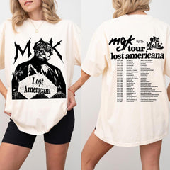 MGK Lost Americana Tour Tee, Machine Gun Kelly Middle Finger Lost American Tour 2025 TShirt, Pop Rock Tee Unisex'4420633946