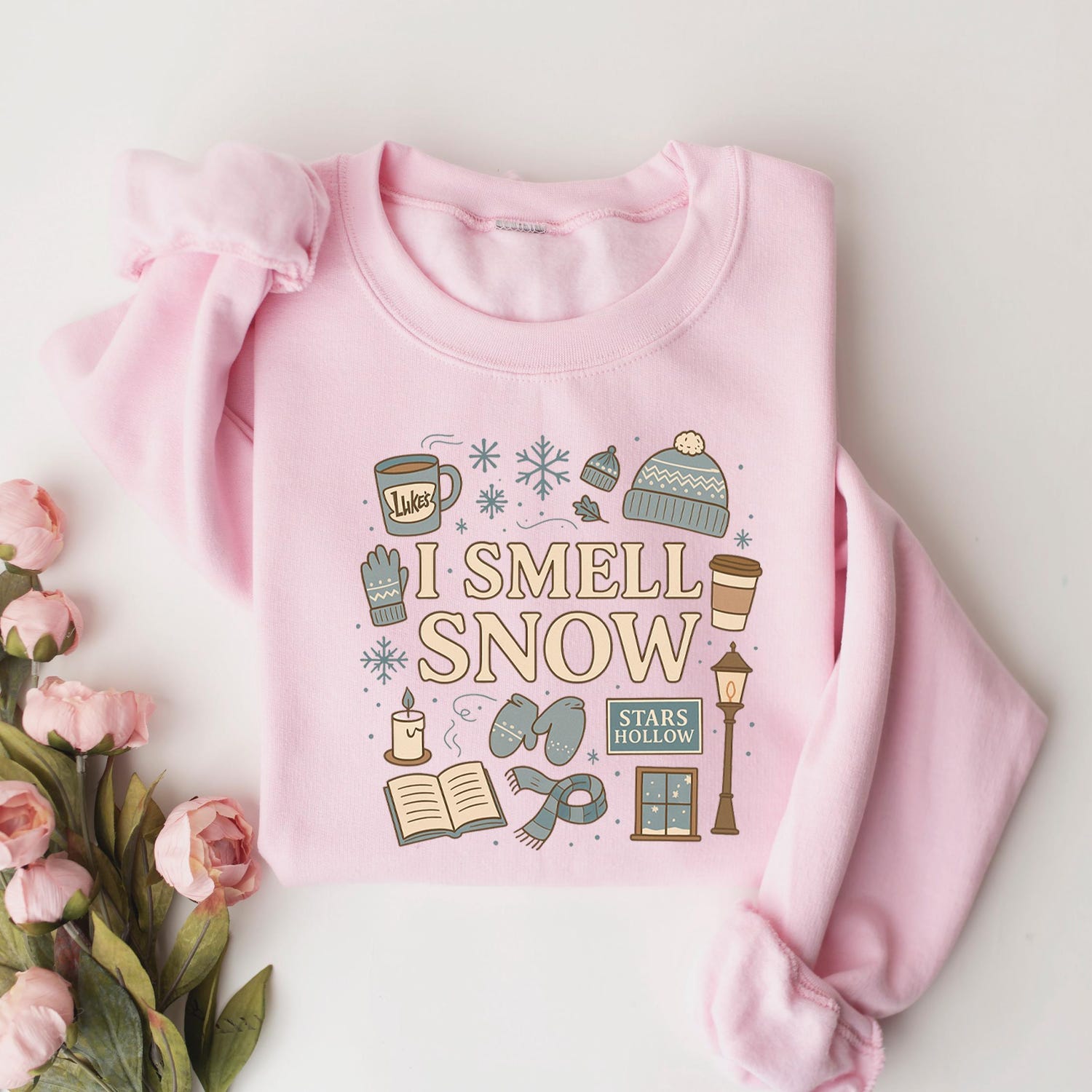 I Smell Snow Sweatshirt, Gilmore Girls Christmas Sweatshirt, Christmas Gift, Christmas Show T-Shirt, Cozy Winter Womens Christmas Sweatshirt'4399481920