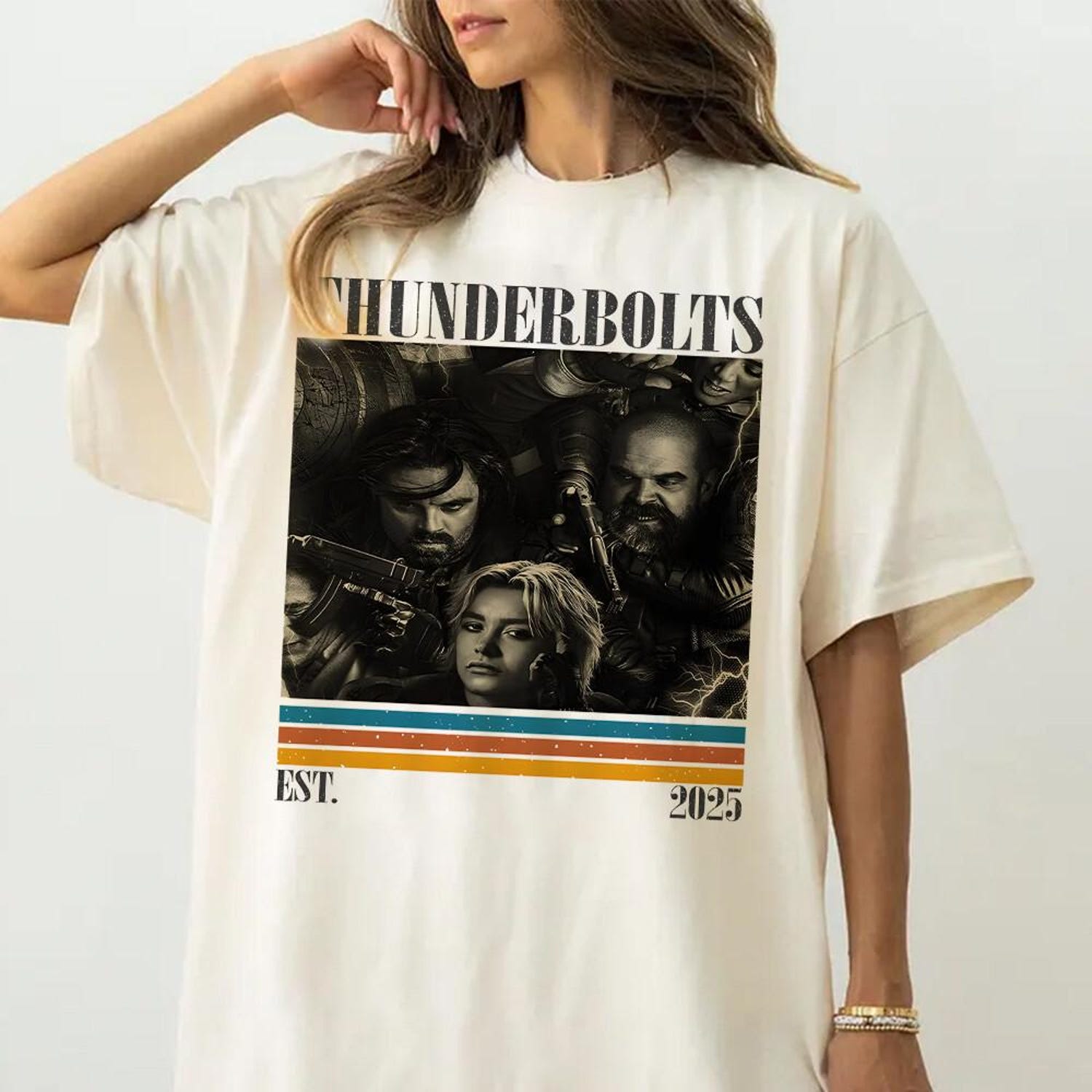 Thunderbolts Bootleg Shirt, Comfort Colors Thunderbolts* T-Shirt, Yelena Belova Bucky Barnes Movie Fan Shirt 21425MD59