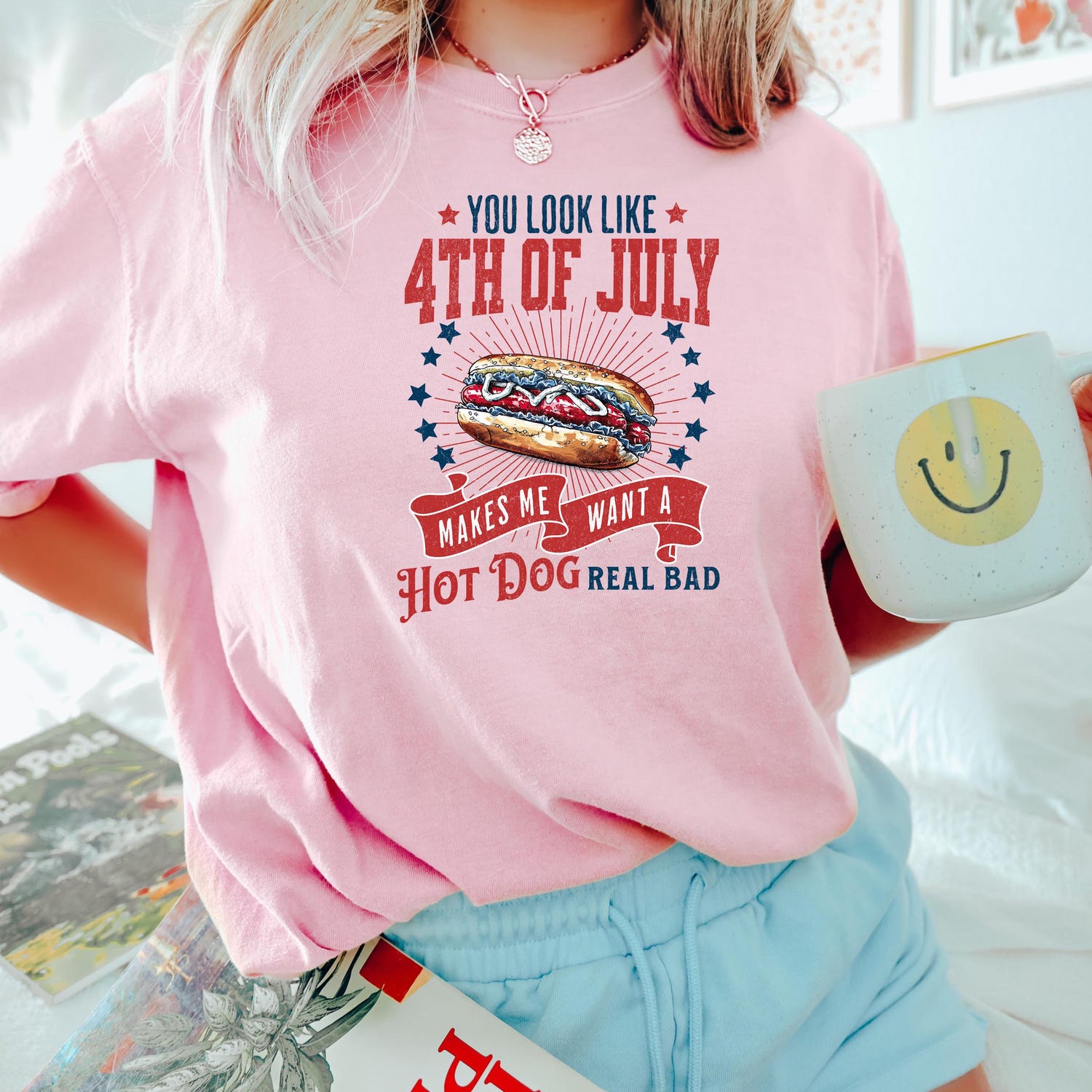 You Look Like 4th Of July Shirt, 4th Of July Hot Dog TShirt, 4th Of July Crewneck, Independence Shirt, Red White And Blue Shirt Gift